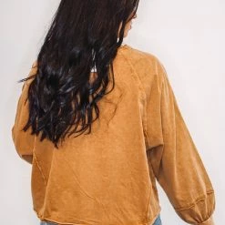 Purple Door Boutique Mustard Dolman Knit Top