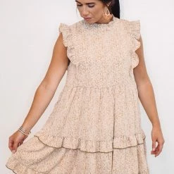 Purple Door Boutique Vintage Olive Tiered Babydoll Dress 8 Purple Door Boutique Vintage Olive Tiered Babydoll Dress