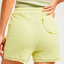Purple Door Boutique Light Green Waffle Knit Shorts 11 Purple Door Boutique Light Green Waffle Knit Shorts