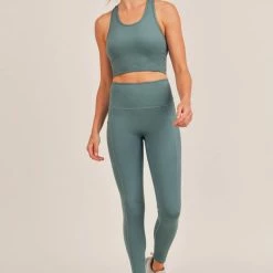 Mono B Athleisure Ladies' Mono B GREEN North Atlantic Racer Cropped Tank