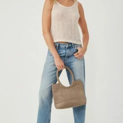 Purple Door Boutique New Arrivals Button Back Oatmeal Tank Top