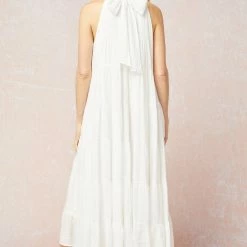 Purple Door Boutique Sunday Evening Off White Maxi Dress