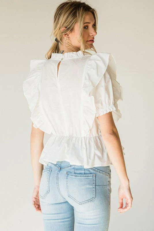 Purple Door Boutique Charming Off White Peplum Top New Arrivals 2 Purple Door Boutique Charming Off White Peplum Top New Arrivals