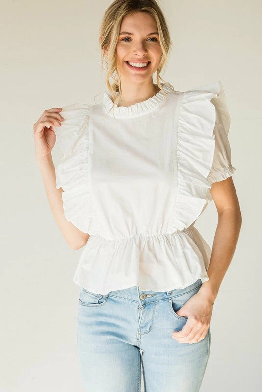 Purple Door Boutique Charming Off White Peplum Top New Arrivals 1 Purple Door Boutique Charming Off White Peplum Top New Arrivals
