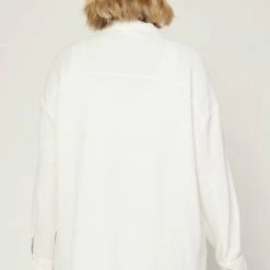 Purple Door Boutique Textured Charm Off White Shacket Ladies'