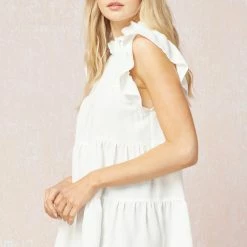 Purple Door Boutique Making Memories Off White Tiered Top
