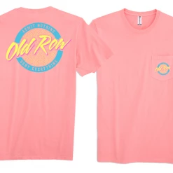 T-Shirts Old Row Circle Logo Pink T Shirt