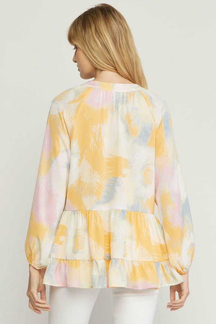 Purple Door Boutique Summer SALE Pink Pastels Watercolor Babydoll Top 4 Purple Door Boutique Summer SALE Pink Pastels Watercolor Babydoll Top