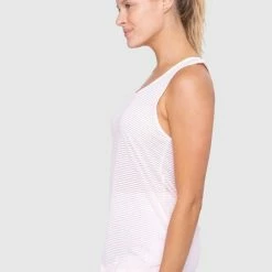 Mono B Athleisure Mono B Pink Mesh Racerback Tank Top