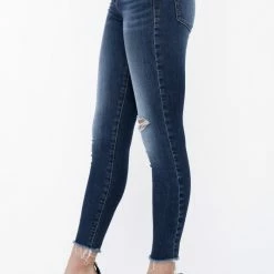 Purple Door Boutique 'Basic Babe' Distressed Denim - Dark Wash