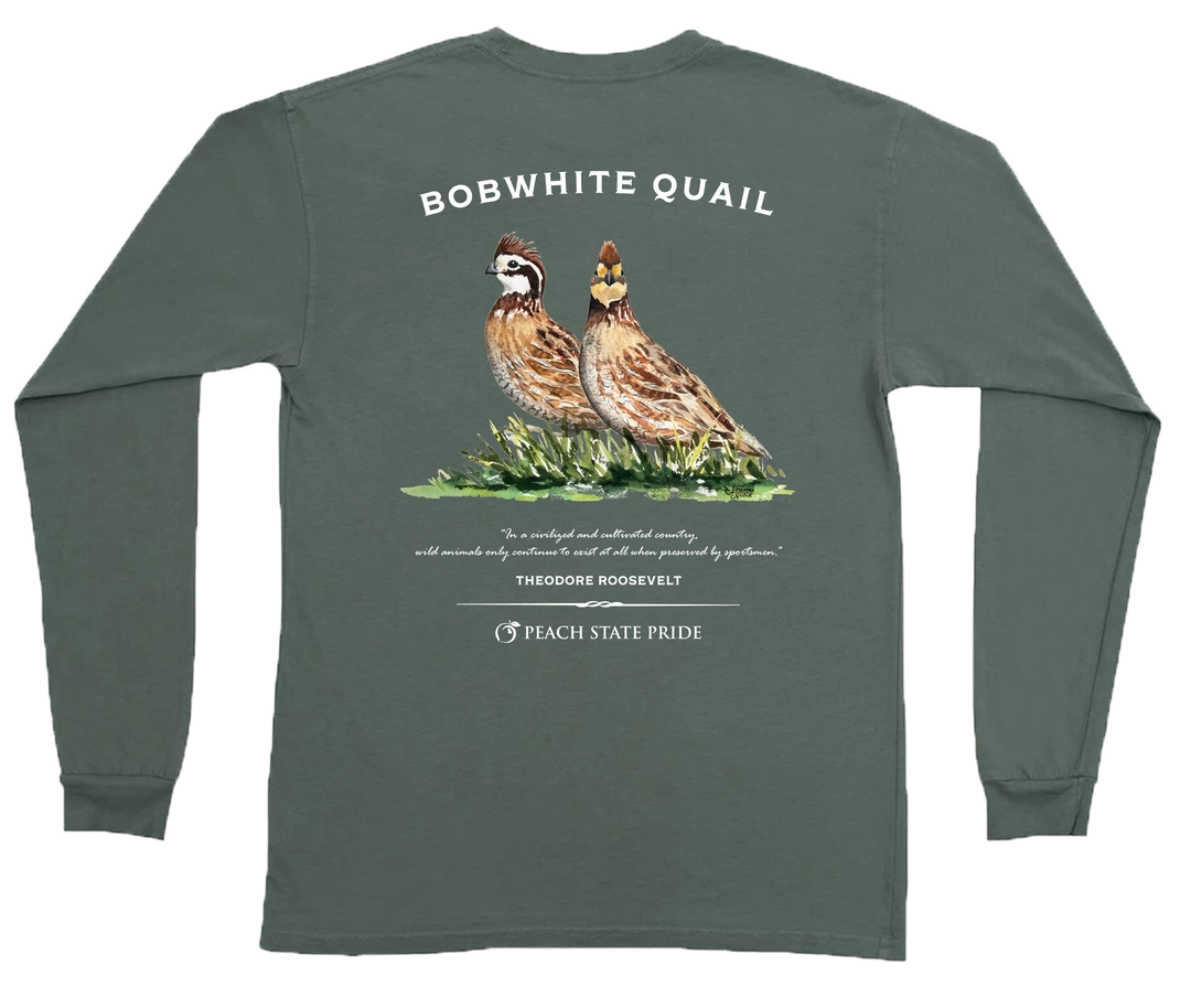 Peach State Pride Bobwhite Quail T Shirt T-Shirts 1 Peach State Pride Bobwhite Quail T Shirt T-Shirts