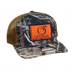 Peach State Pride Camo Patch Trucker Hat Hats