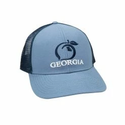 Peach State Pride Georgia Lake Blue & Navy Trucker Hat Hats