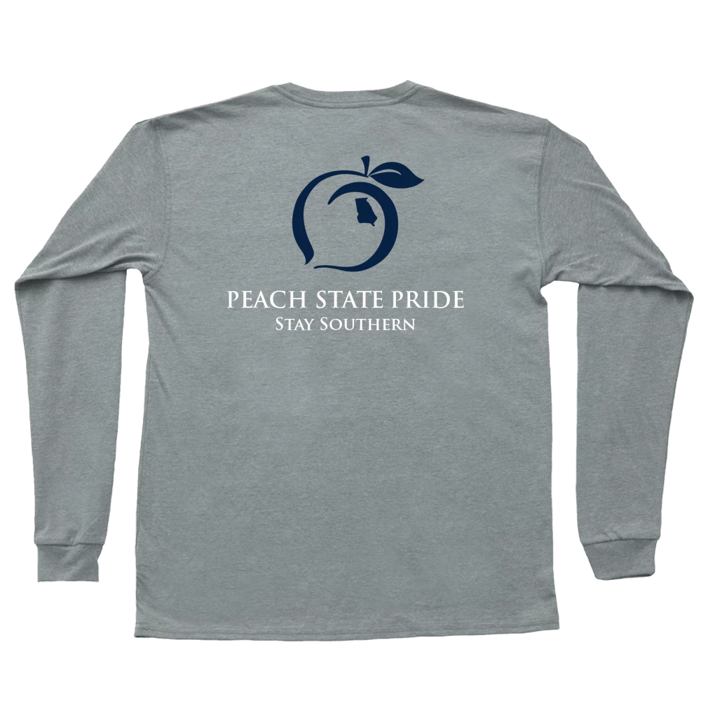 Peach State Pride Classic Stay Southern Grey T Shirt 1 Peach State Pride Classic Stay Southern Grey T Shirt