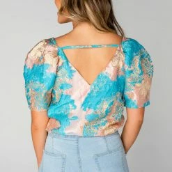 Buddy Love Felicity Puff Sleeve Bodysuit Petunia 7 Buddy Love Felicity Puff Sleeve Bodysuit Petunia