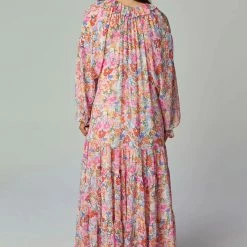 Buddy Love Greta Long Sleeve Maxi Dress Flower Patch