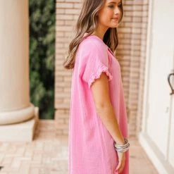Purple Door Boutique Beach Days Pink Gauze Dress New Arrivals