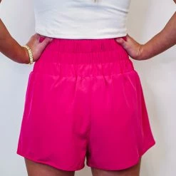 Purple Door Boutique Ladies' Active Babe Hot Pink Shorts