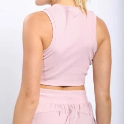 Mono B Athleisure Mono B Light Pink Cropped Tank Top New Arrivals