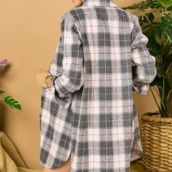 Purple Door Boutique Winter Season Pink Plaid Shacket 5 Purple Door Boutique Winter Season Pink Plaid Shacket