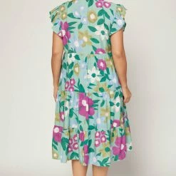 Purple Door Boutique Spring Floral Sage Midi Dress Ladies' 15 Purple Door Boutique Spring Floral Sage Midi Dress Ladies'