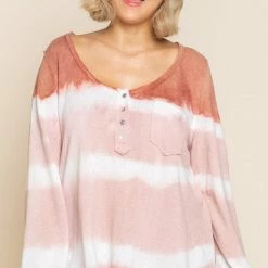 Purple Door Boutique Curvy Girl Wild Strawberry Stripe Top Ladies'