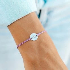 Pura Vida Pave Wave Coin Charm Bracelet Lavender