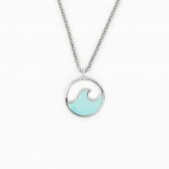 Pura Vida Stone Wave Necklace Silver