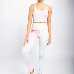 Mono B Athleisure Ladies' Mono B Rainbow Cloud Leggings