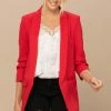 Purple Door Boutique Small Town Charm Red Blazer