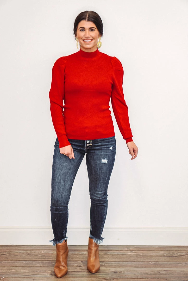 Purple Door Boutique Merry Season Red Knit Sweater Ladies' 2 Purple Door Boutique Merry Season Red Knit Sweater Ladies'