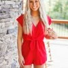 Purple Door Boutique Desert Flames Red Romper New Arrivals