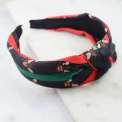 Purple Door Boutique Bee Stripe Black Headband