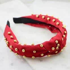 Purple Door Boutique Accessories/Gifts Gold Studded Red Headband