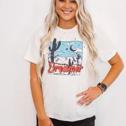 Purple Door Boutique Dream Weaver Ivory Dreamer Graphic Tee
