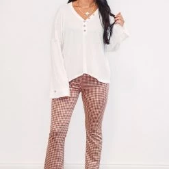 Purple Door Boutique Cozy Nights Ivory Knit Top
