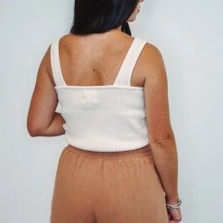 Purple Door Boutique Summer SALE Dreamy Days Cream Sweater Tank Top