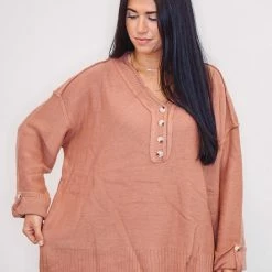 Purple Door Boutique Totally In Love Rose Sweater Ladies'