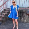 Purple Door Boutique Graceful Cobalt Blue Pleated Dress New Arrivals