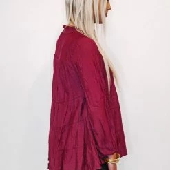 Purple Door Boutique New Arrivals Stylish Magenta Babydoll Top