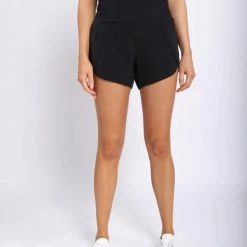 Mono B Athleisure Mono B Black Athleisure Split Shorts
