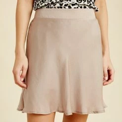 Purple Door Boutique The It Satin Mink Skort