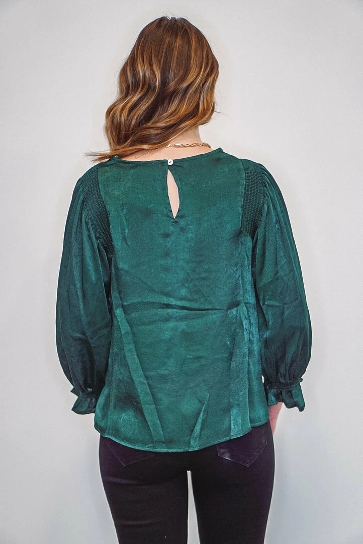 Purple Door Boutique Fabulous Hunter Green Satin Top 5 Purple Door Boutique Fabulous Hunter Green Satin Top
