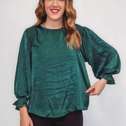Purple Door Boutique Fabulous Hunter Green Satin Top 7 Purple Door Boutique Fabulous Hunter Green Satin Top