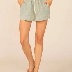Purple Door Boutique Sea Moss Textured Drawstring Shorts New Arrivals