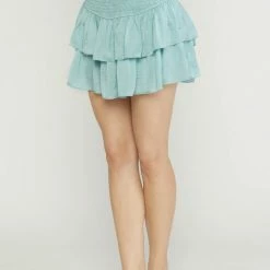 Purple Door Boutique Summer SALE Leaving Memories Seafoam Ruffle Skort