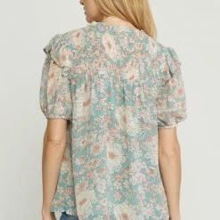 Purple Door Boutique Paradise Dreams Seafoam Babydoll Top Summer SALE