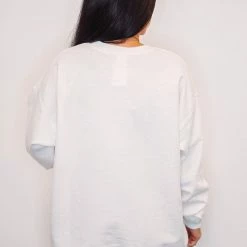 Purple Door Boutique Star Smiley White Sweatshirt