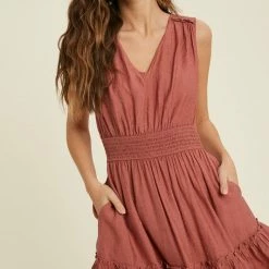 Purple Door Boutique Smocked Sienna Summer Dress Ladies'