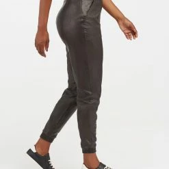 Spanx Leather Like Jogger Noir Black